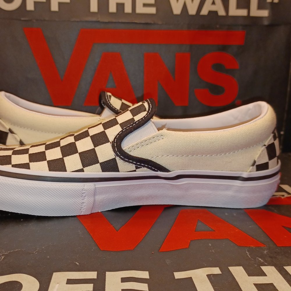 Vans Slip On PRO checkered black white Men's 4.5/Women's 6 VN0A347VAPK - Picture 11 of 13